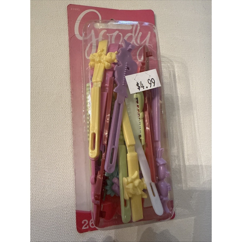 Goody Hair Clips 26 Count Pastel Novelty Y2K Kids Accessories NEW VINTAGE HTF